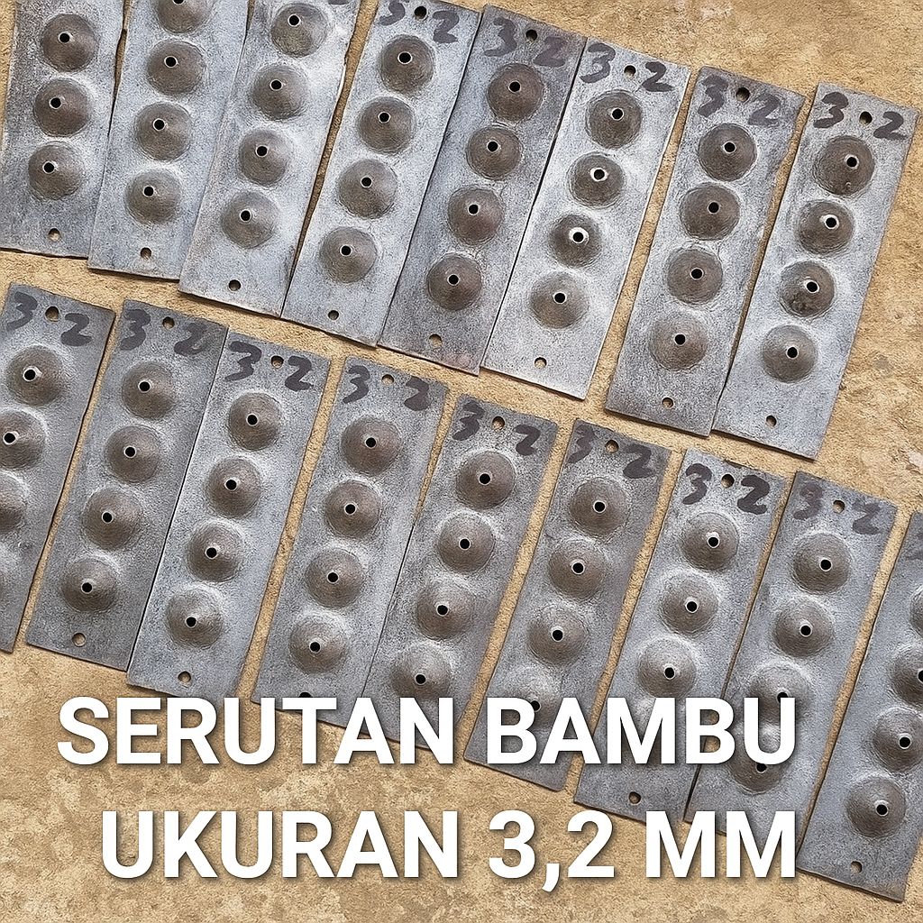 "Pisau Serutan Bambu 3,2mm 4 Lubang – Mata Serut Pembulat Ruji Sangkar, Layangan, Tusuk Sate"