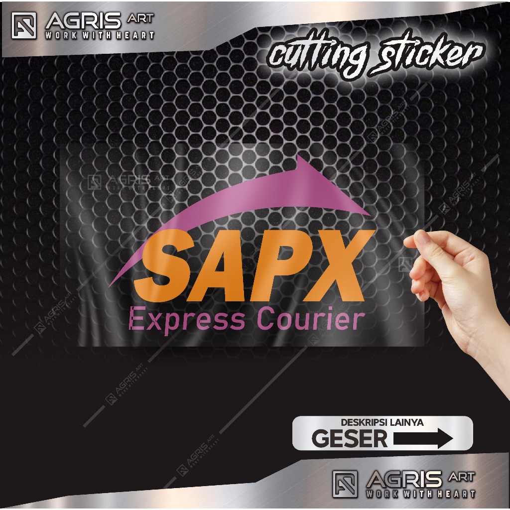 

stiker cutting sticker SAPX express courier bukan printing anti luntur