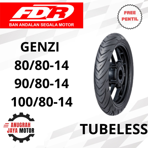 Ban Motor FDR GENZI Ring 14 TUBELESS 80/80-14 90/80-14 100/80-14 Ban Tubeless Ring 14 Ban Motor Ring