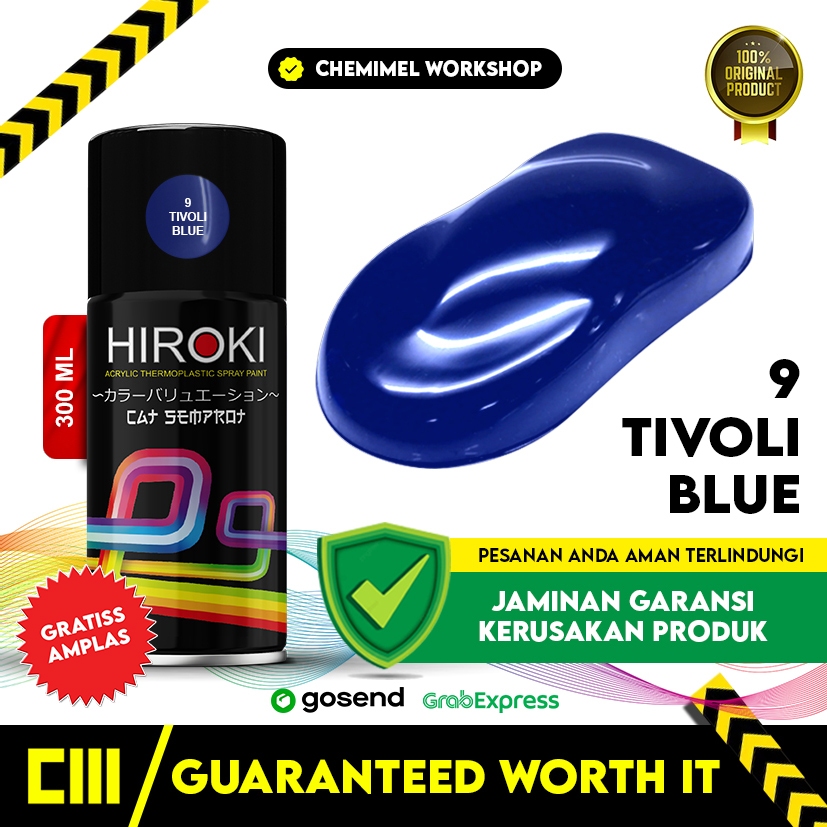 Hiroki Tivoli Blue Cat Semprot Warna Biru Tivoli 300 CC
