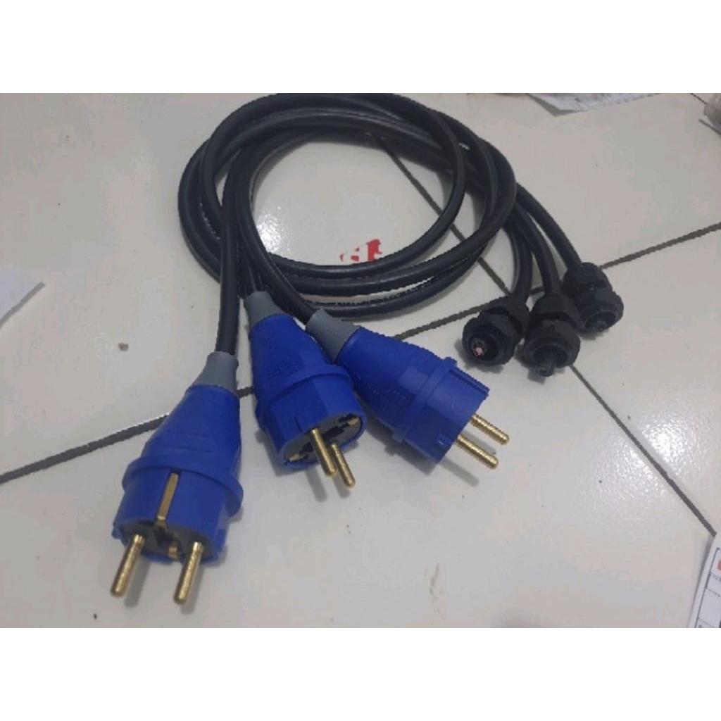 KABEL AC POWER AMPLIFIER BUILT UP 3X2,5mm / Kabel AC Power kabel serabut 3x2,5mm + steker built up a