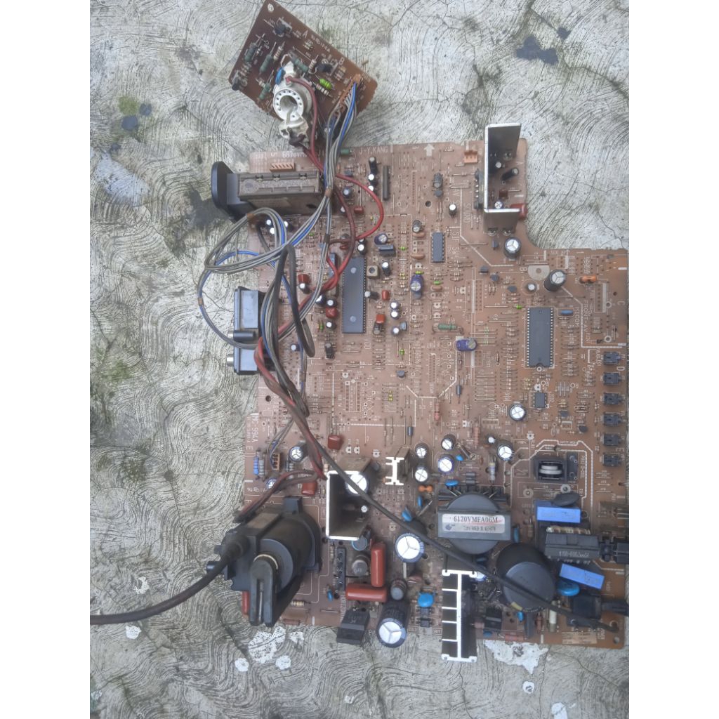 mesin tv tabung LG layar cembung 21" bekas hidup