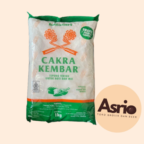 

Tepung Terigu Cakra Kembar 1Kg