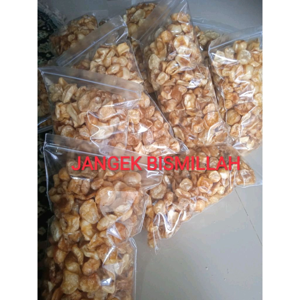 

FRESH 1 kg dari tungku Kerupuk Jangek || Kerupuk Kulit Kerbau Kumango Batusangkar