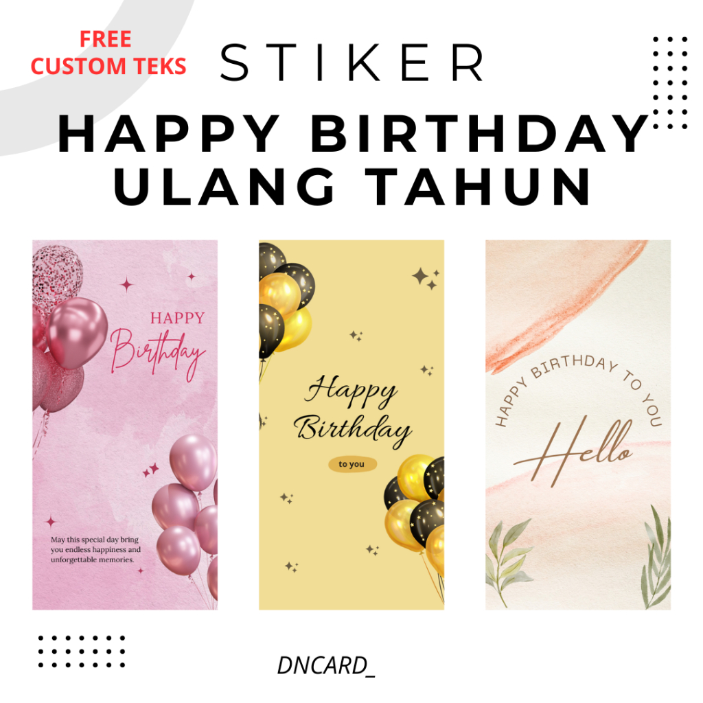 

STIKER HAPPY BIRTHDAY STIKER SEGEL BOX SELAMAT ULANG TAUN STIKER GIFT HBD SEAL