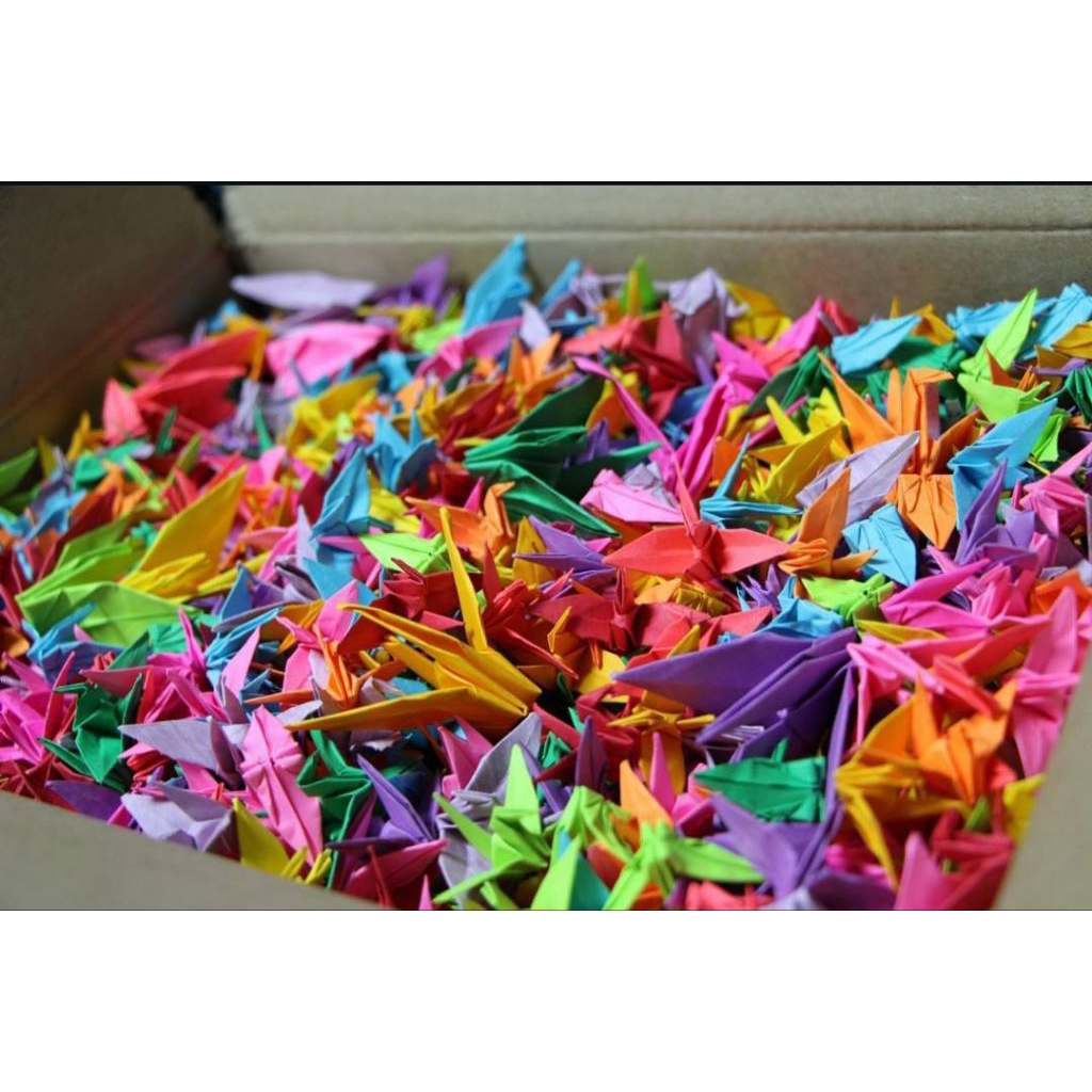 

ISI 20 PCS ORIGAMI BURUNG BANGAU CRANE TSURU CRAFT HANDMADE