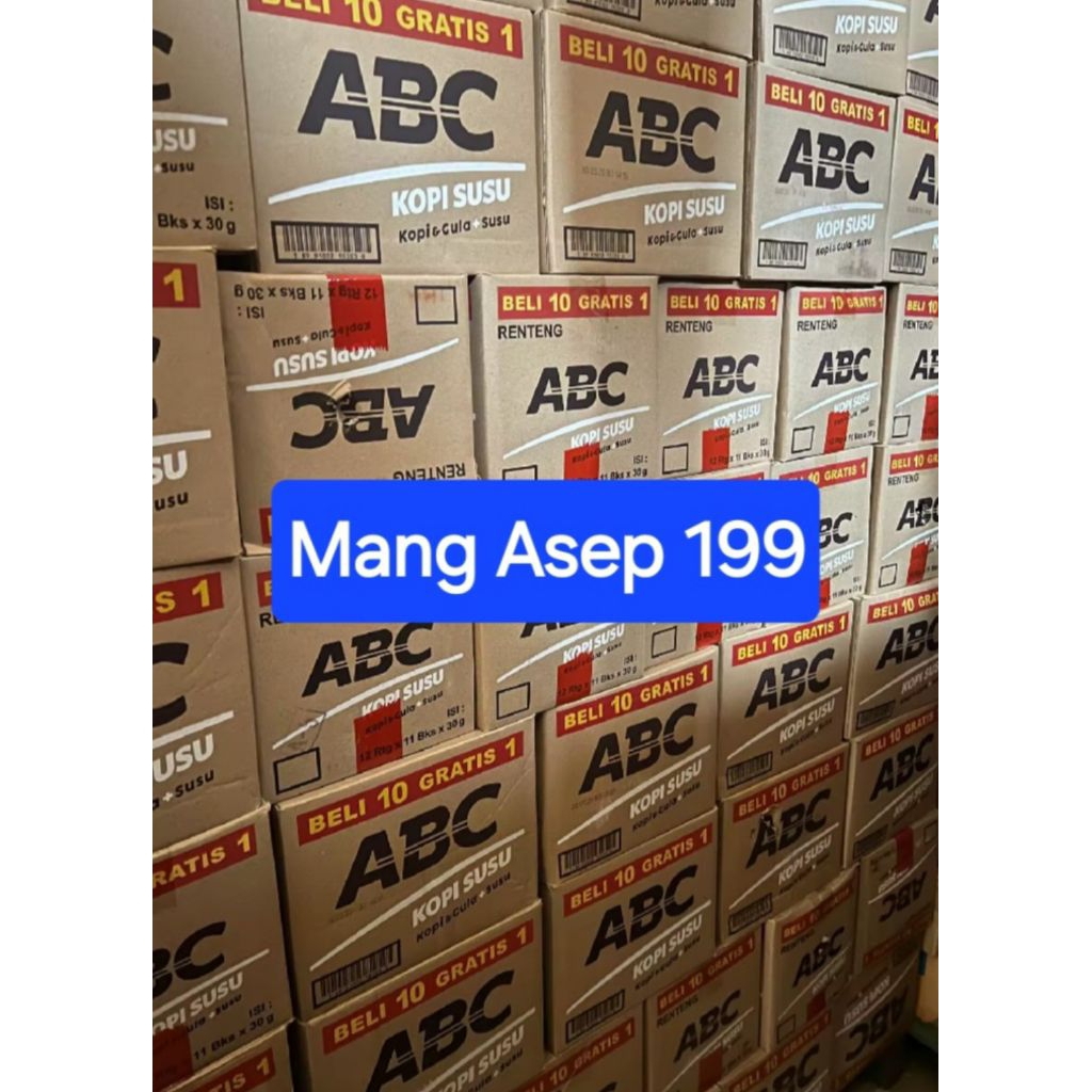 

Kopi Abc Susu 1 dus [ 12 Renceng × 11 Sachet ]