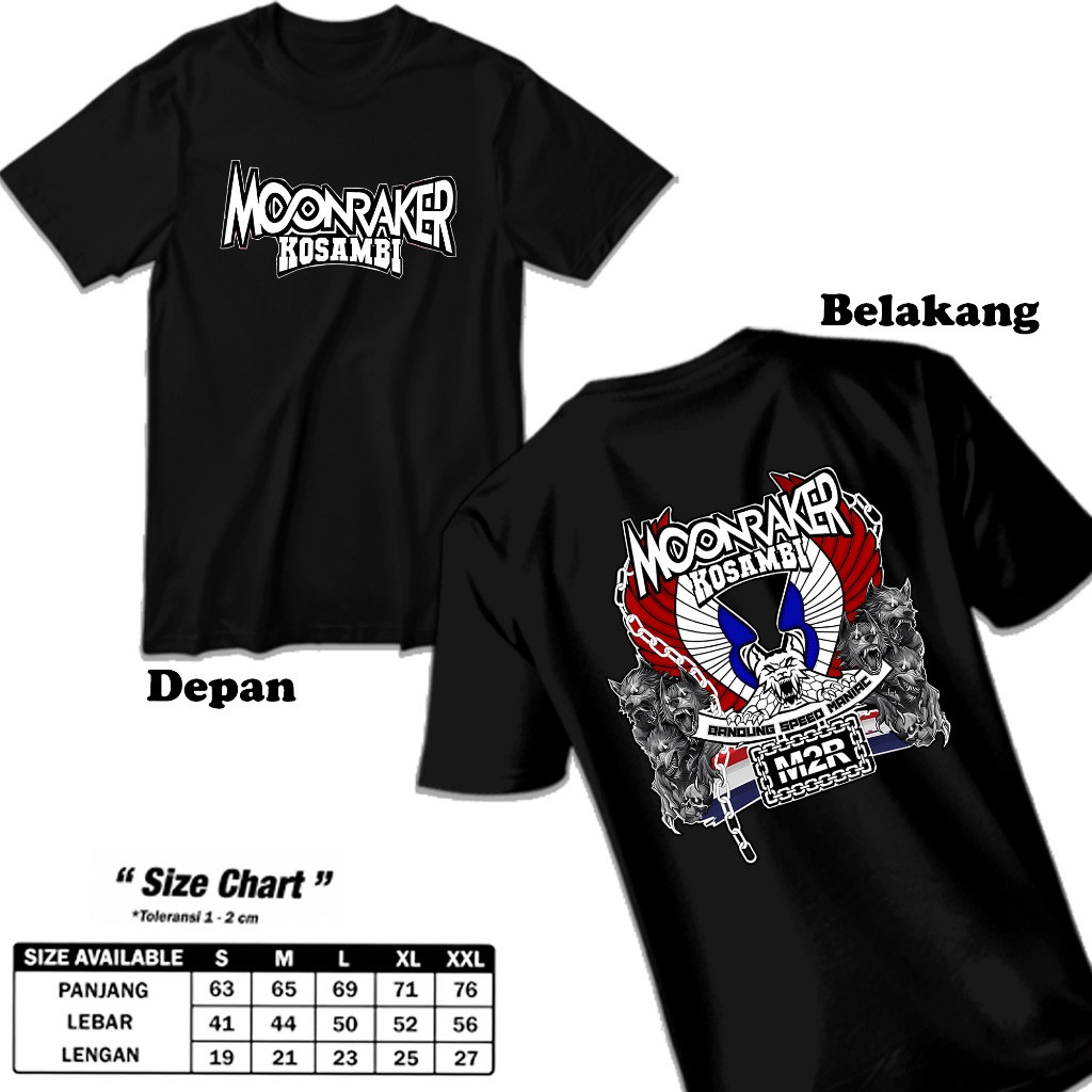 Kaos Moonraker Kosambi - Baju Distro Moonraker - Nyaman dan adem Unisex