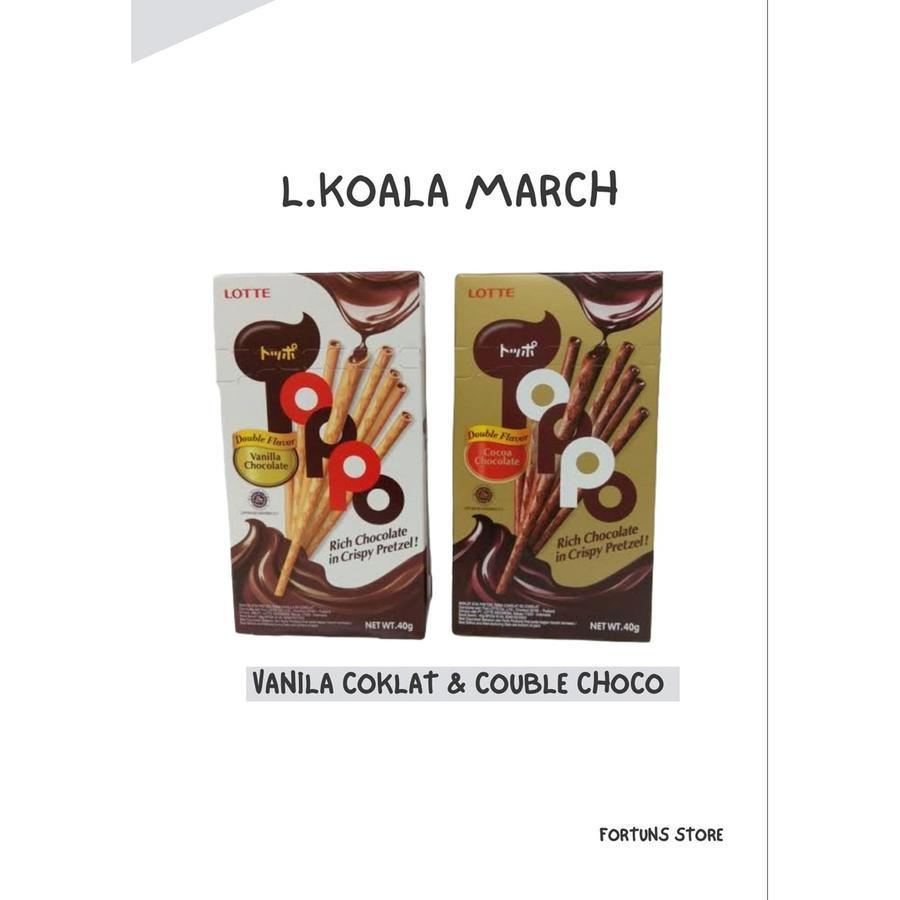 

LOTTE TOPPO MARCH Vanilla Choco/Double Choco 40 gr