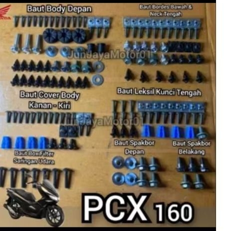 baut body PCX 160/baut full set Honda PCX 160 lengkap