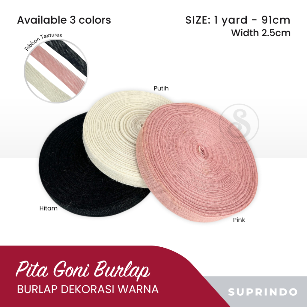 

Pita Goni Burlap Hiasan / Dekorasi (PER YARD)