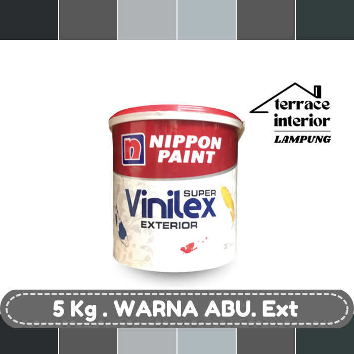 Cat Tembok Nippon Vinilex Exterior Abu 5 Kg
