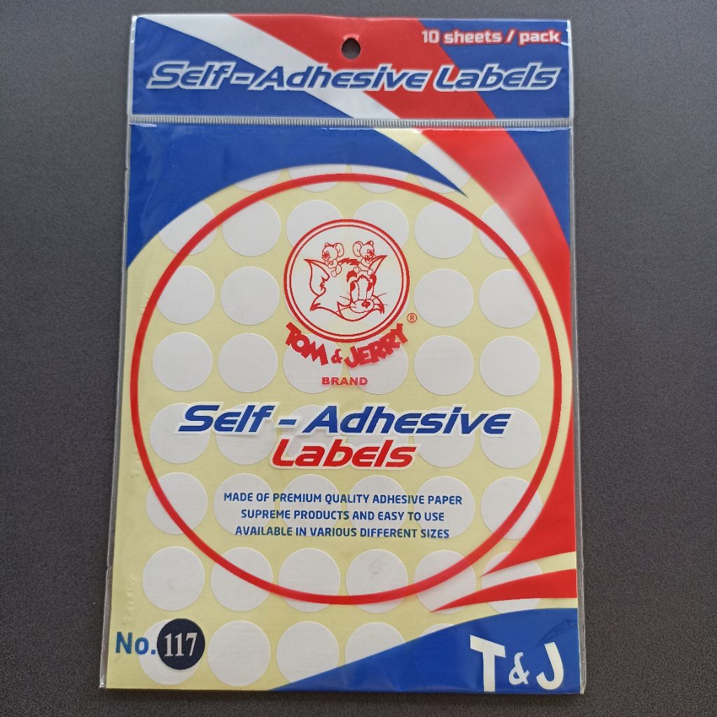

Tom Jerry Label No.117 | Label Polos Ukuran 22mm Bulat | Self Adhesive 480 Labels