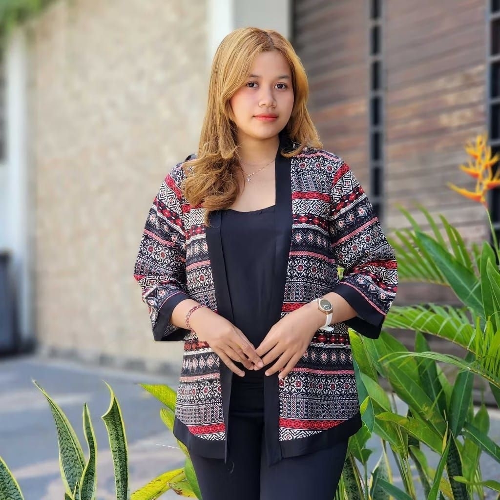 Cardigan Etnik Bali Motif