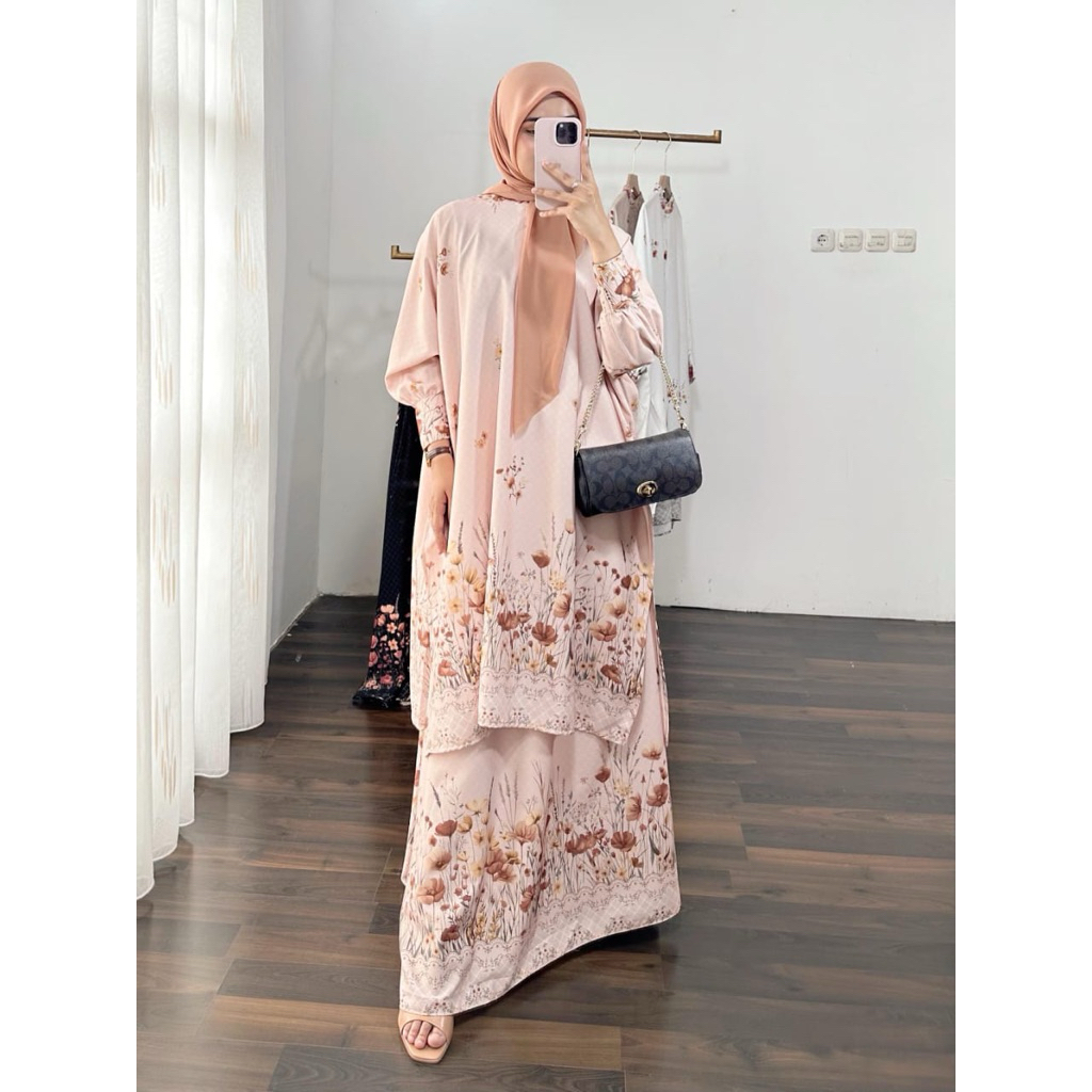Maryam Set Rok Motif Setelan Rok Kaftan