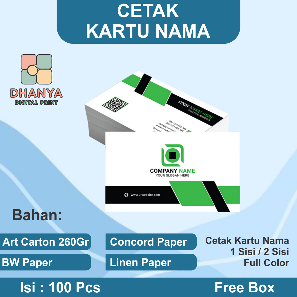 

KARTU NAMA | (1 BOX ISI 100 PCS)