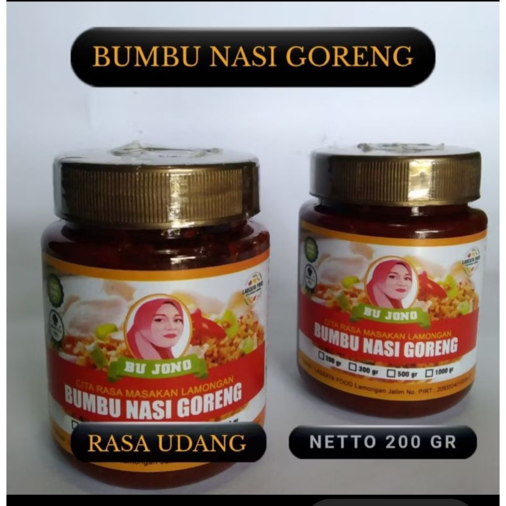 

bumbu instan nasi goreng dan mie goreng Bu Jono lezat 200 gram