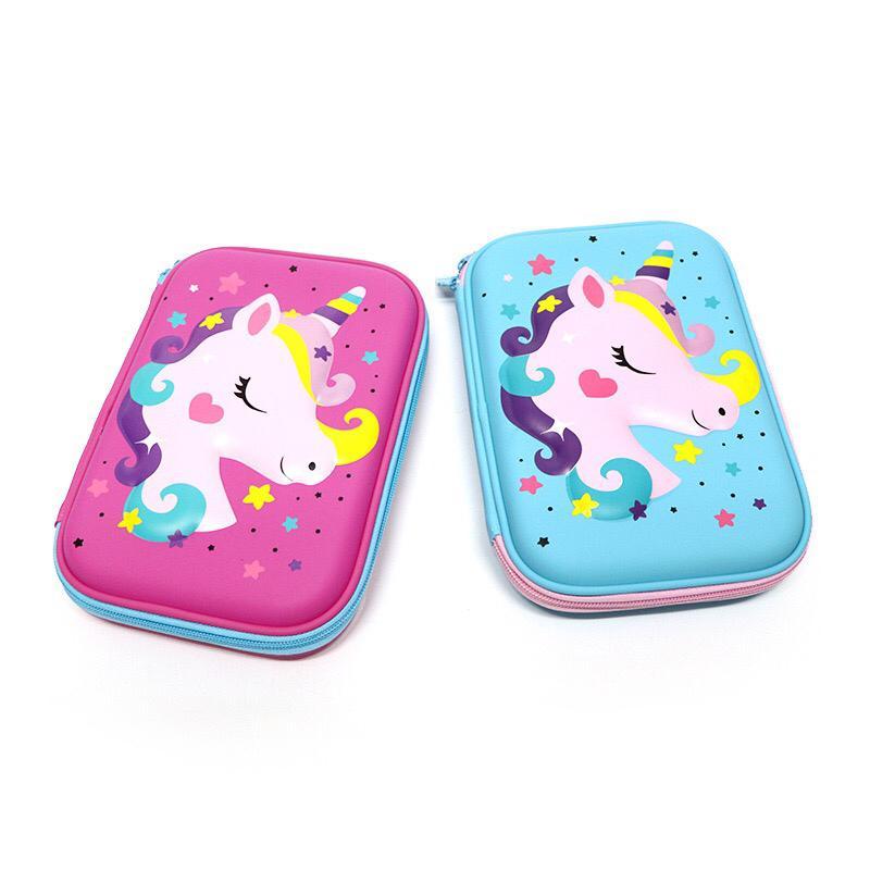 

kotak pensil smiggle/smiggle hardbtop pencil case organizer/b-UNICORN
