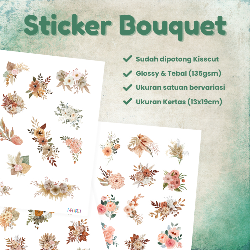 

Stiker Bouquet - Estetik Dekorasi Journaling Scrapbook Art Craft
