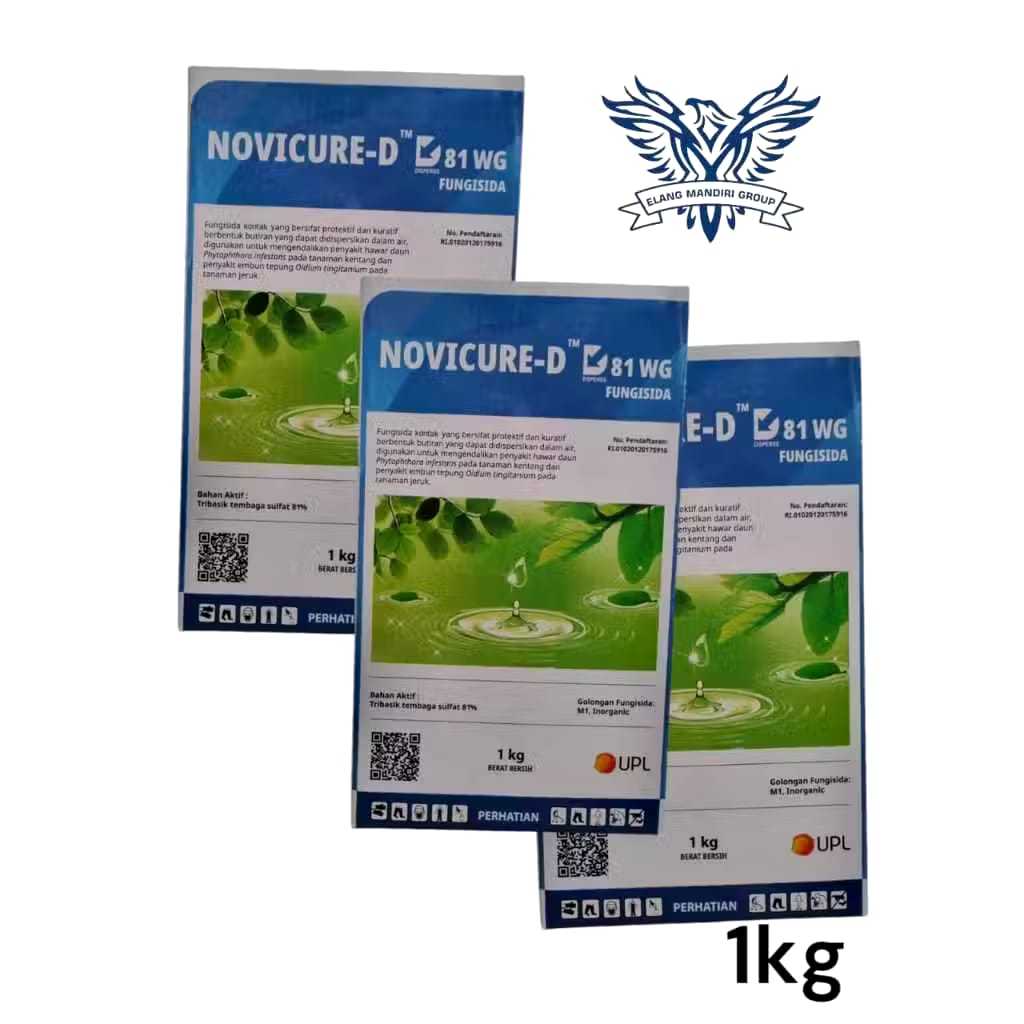 Novicure-D WG 81 1KG Tribasik Tembaga Sulfat 81% Bakterisida Fungsida untuk tanaman UPL