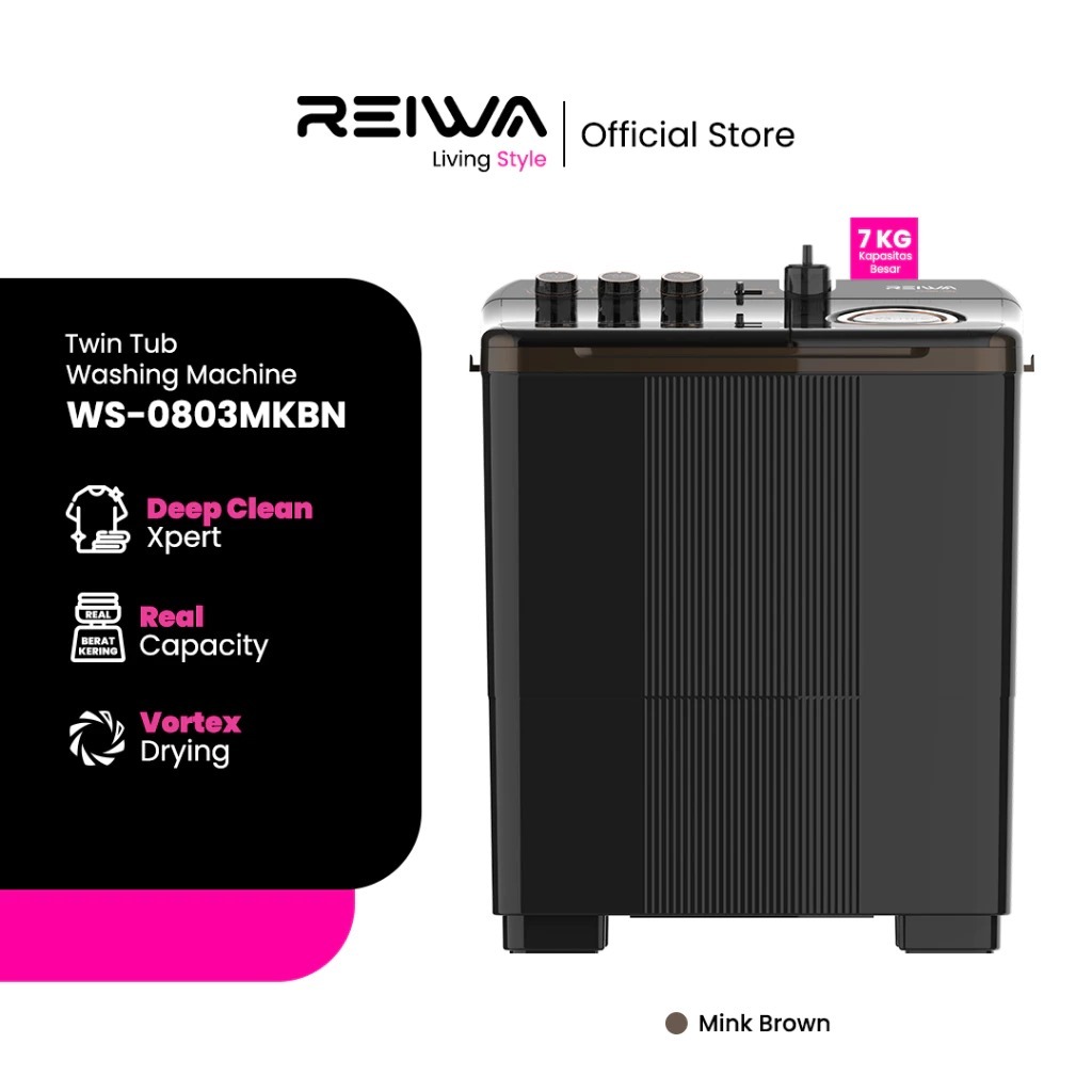 Reiwa Mesin Cuci 2 Tabung 7Kg WS-0803