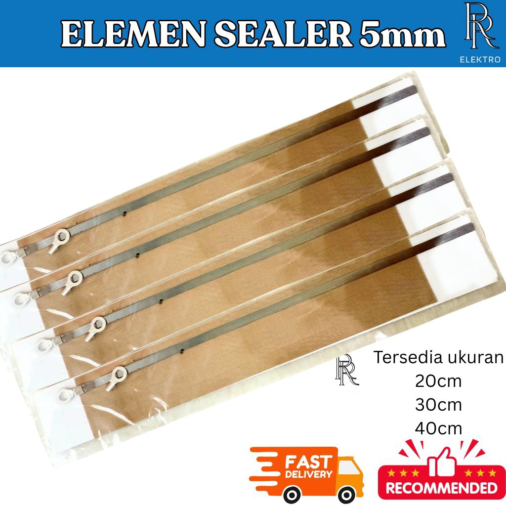 elemen impulse sealer lebar 5mm 20cm 30cm 40cm elemen alat press plastik