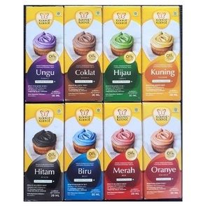 

Pewarna Koepoe Oil Base 30ml / Kupu Makanan Food Color Cair Halal 30ml