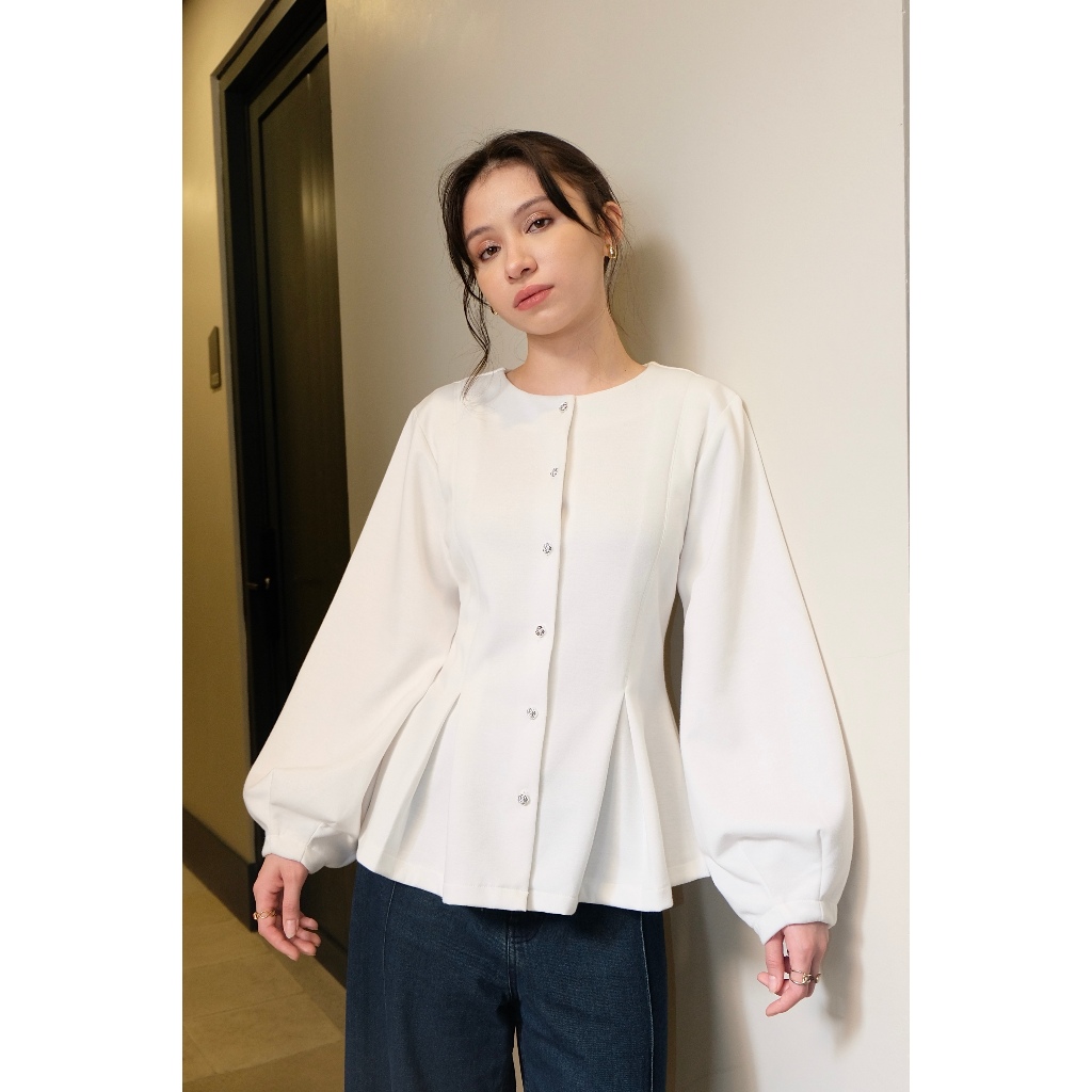 Gracias Label - Kea Blouse - Neo Tailoring - Soft Cotton - Atasan Wanita - Office Attire