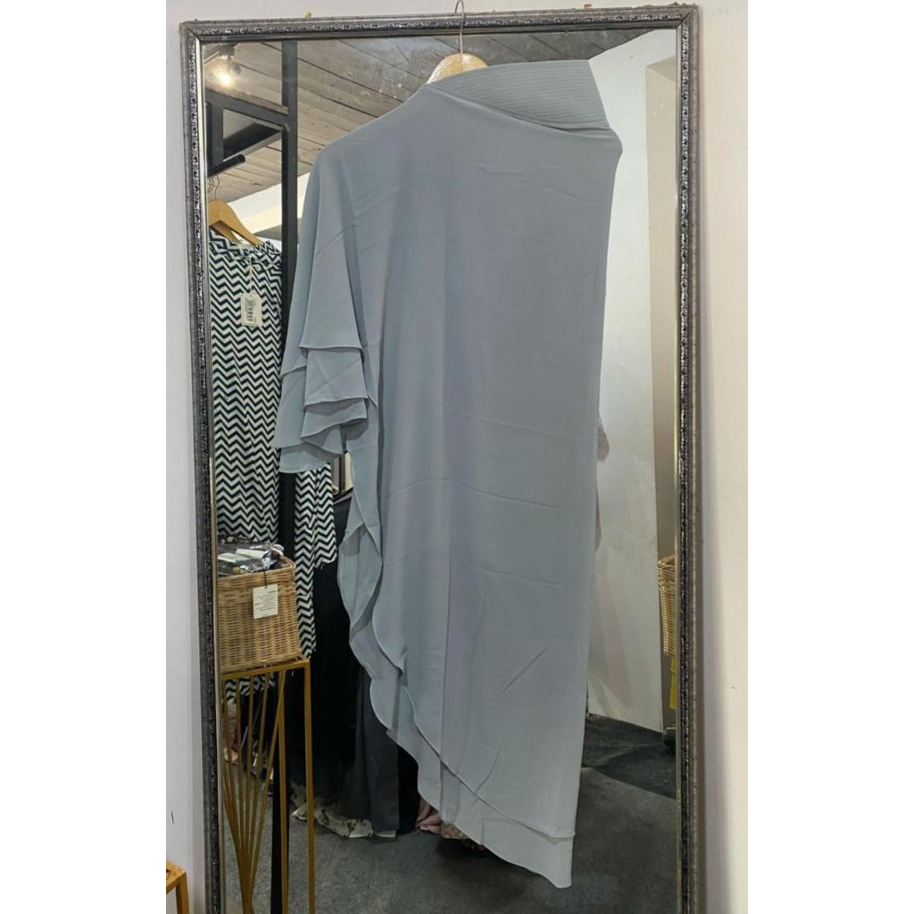 Reject Sale tanpa badge Angelina Zulaikha Khimar size M Powder Blue Softpad Atelier Angelina