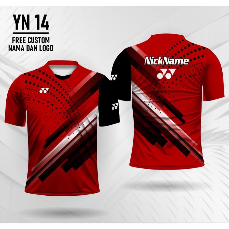 Jersey Badminton Custom Nama dan Logo