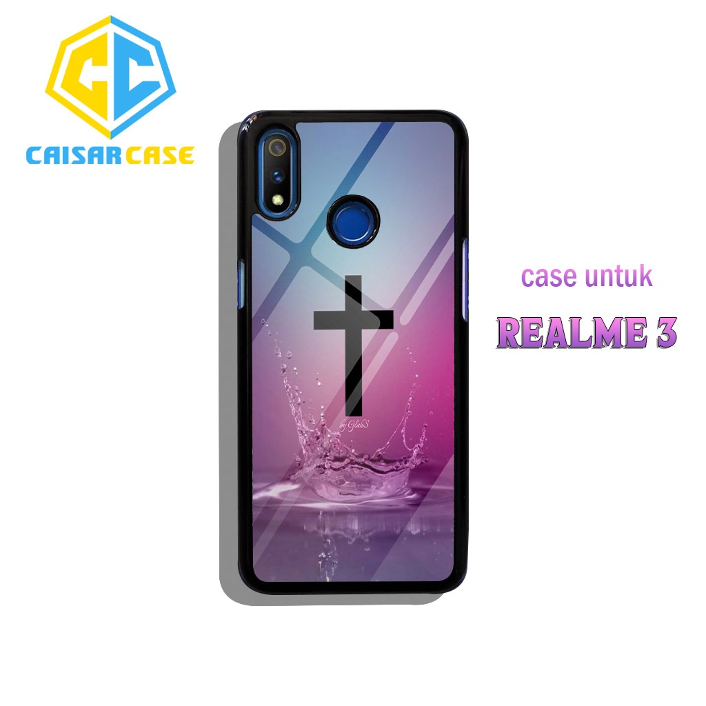 Case Hardcase REALME 3 Case [ SALIB ] GLOSY 2D Case - Casing Handphone Untuk Pria , Wanita , Dewasa 