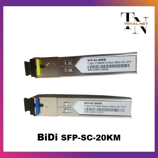 BIDI SFP-SC-20KM SFP 1G BIDI SFP SC 20KM Singlemode SC Mikrobits, Mikrotik, Cisco Compatible