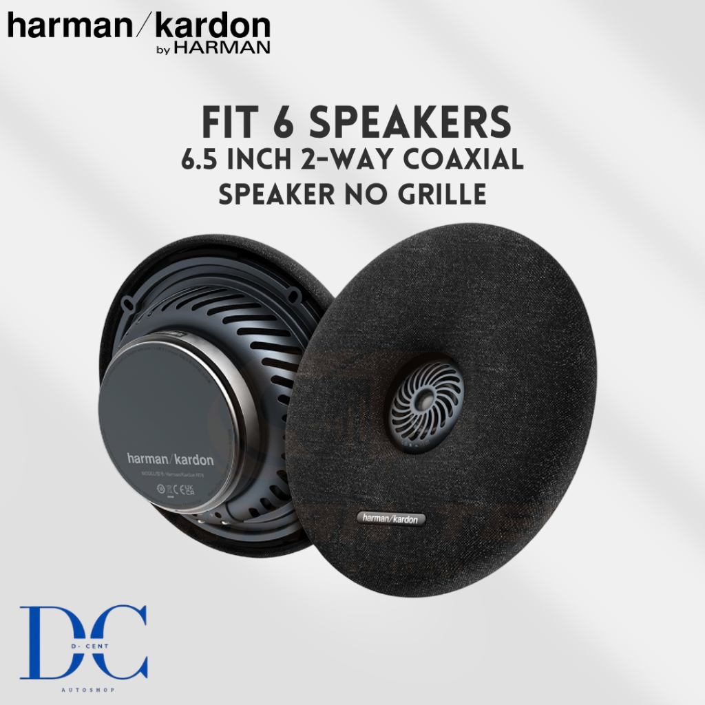 Speaker Mobil 2-Way Coaxial - Harman Kardon Fit 6 - 6.5 Inch Speaker Audio Mobil - No Grill - 100% O
