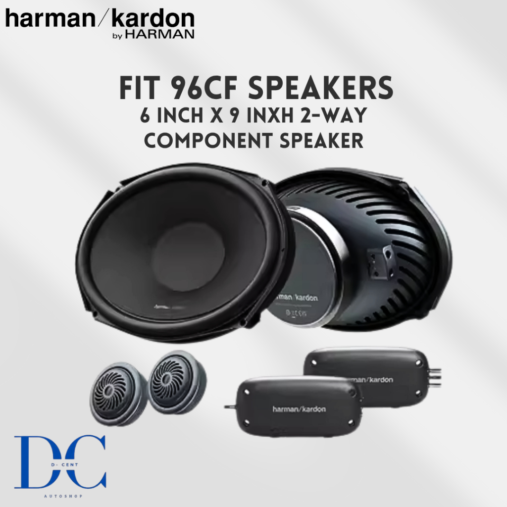 Speaker Mobil 2-Way Component - Harman Kardon Fit 96CF - 6 Inch x 9 Inch - Speaker Mobil - Audio Mob