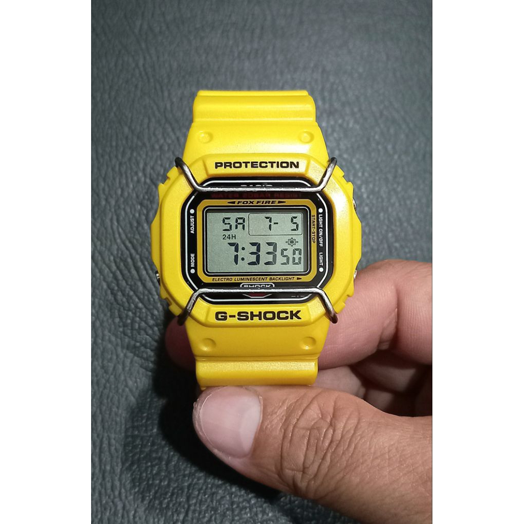 Jam Tangan Casio G-Shock GShock Square Fairy Charm DW-5600VT / DW5600VT - 9T / DW-5600 Yellow
