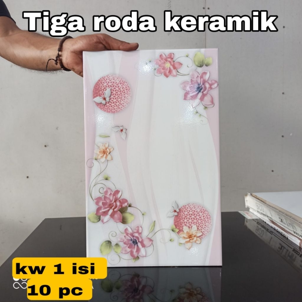 keramik dinding 25x40/keramik pink/keramik motif pink/keramik dinding dapur/keramik dinding kamar ma