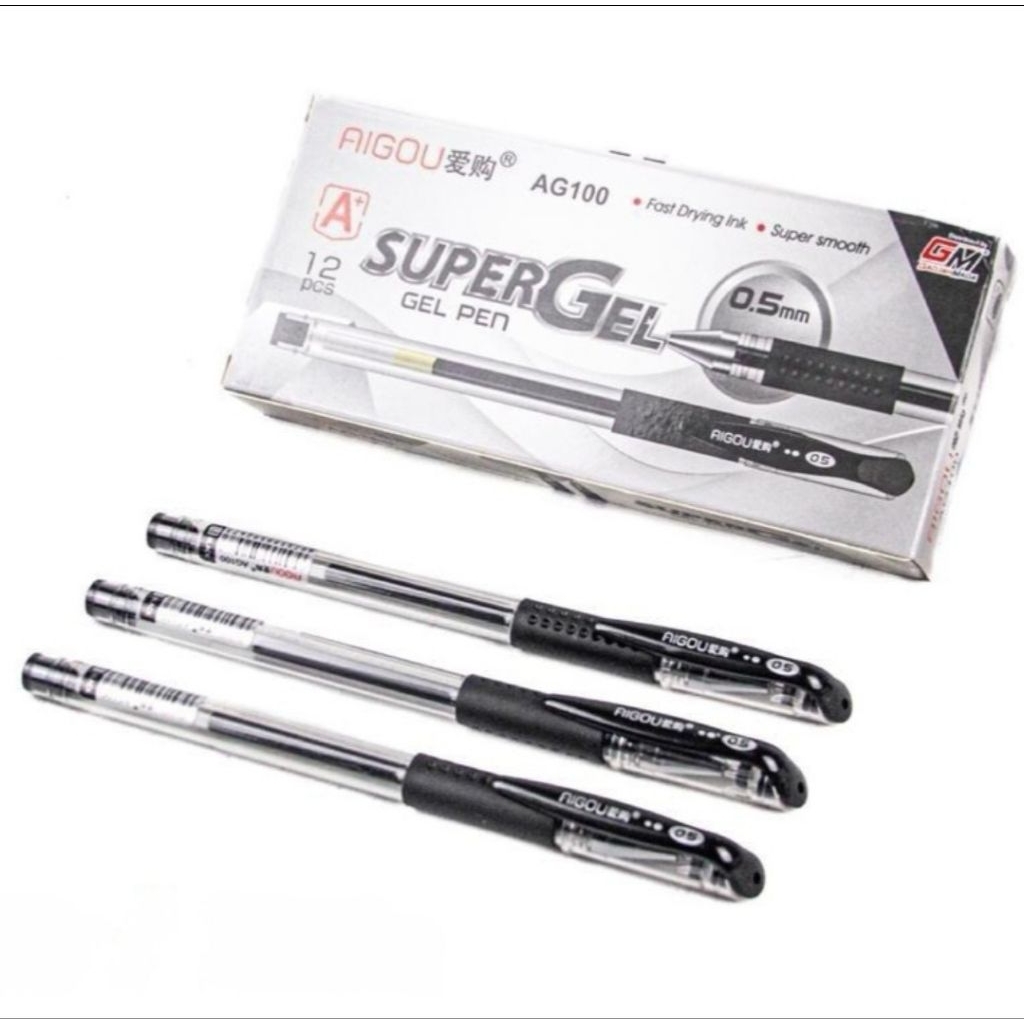

Pena Gel Mini Ai Gou/ Gel Pen Needle Tip 0.5mm AG-100 Hitam