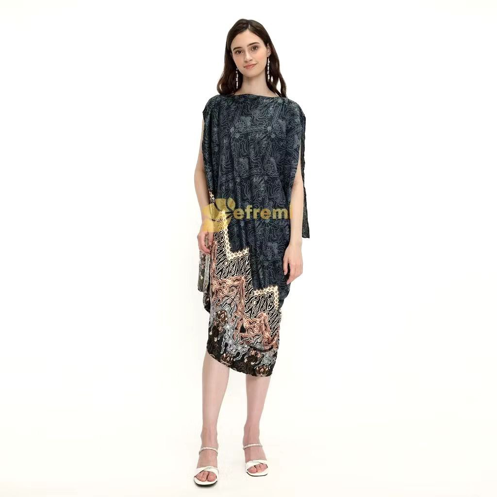 KAFTAN BATIK SATIN SILKY PREMIUM TRENDY /KAFTAN LEBARAN /DRESS PESTA KAFTAN ASIMETRIS/BAJU WANITA PA