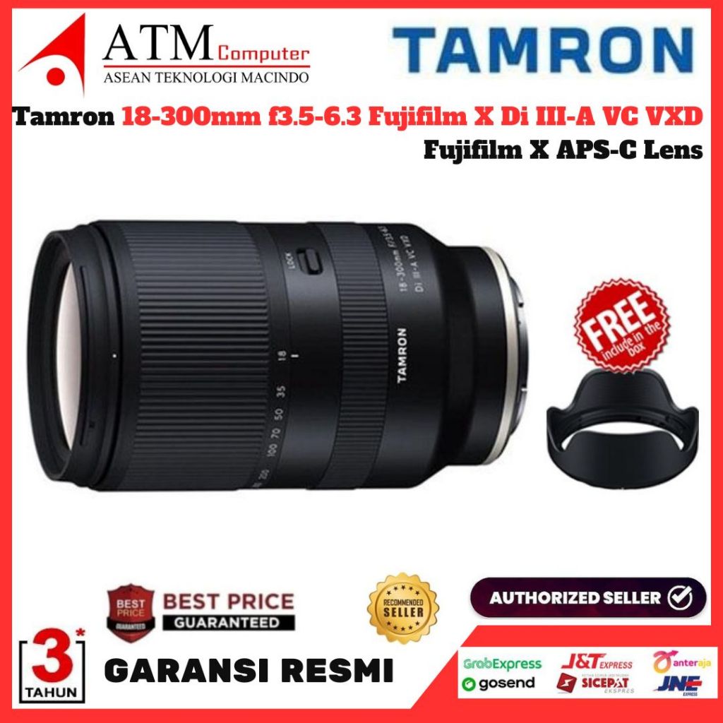 Lensa Tamron 18-300mm f3.5-6.3 Fujifilm X Di III-A VC VXD Tamron 18-300 Garansi Resmi