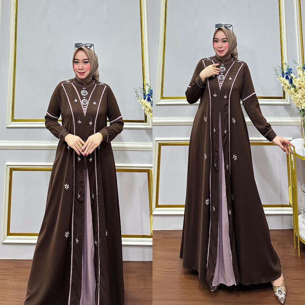 Fanesha Store.Id Gamis Talita Dress Pesta Wanita Muslim Fashion Ootd Terbaru 2025 Kekinian