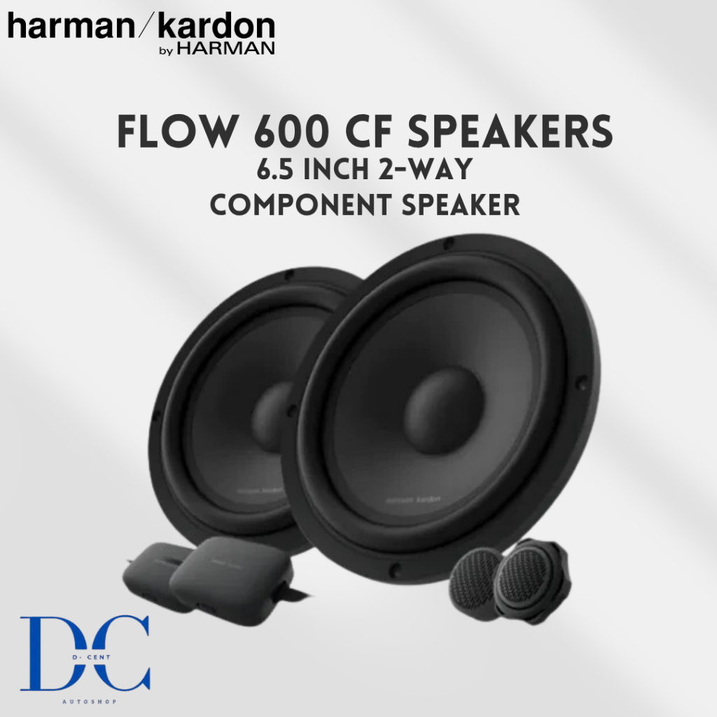 Speaker Mobil 2-Way Component - Harman Kardon Flow 600CF Speaker - No Grill With Crossover - 100% Or