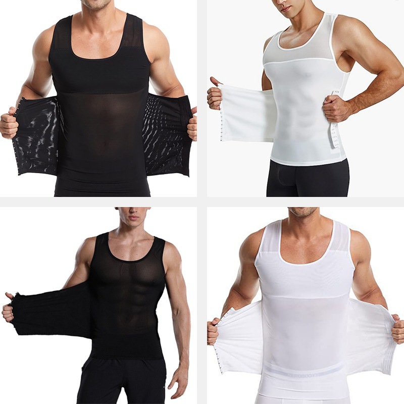 Korset Pria Pelangsing Perut Belly Vest for Men memperbaiki postur tubuh bagian atas