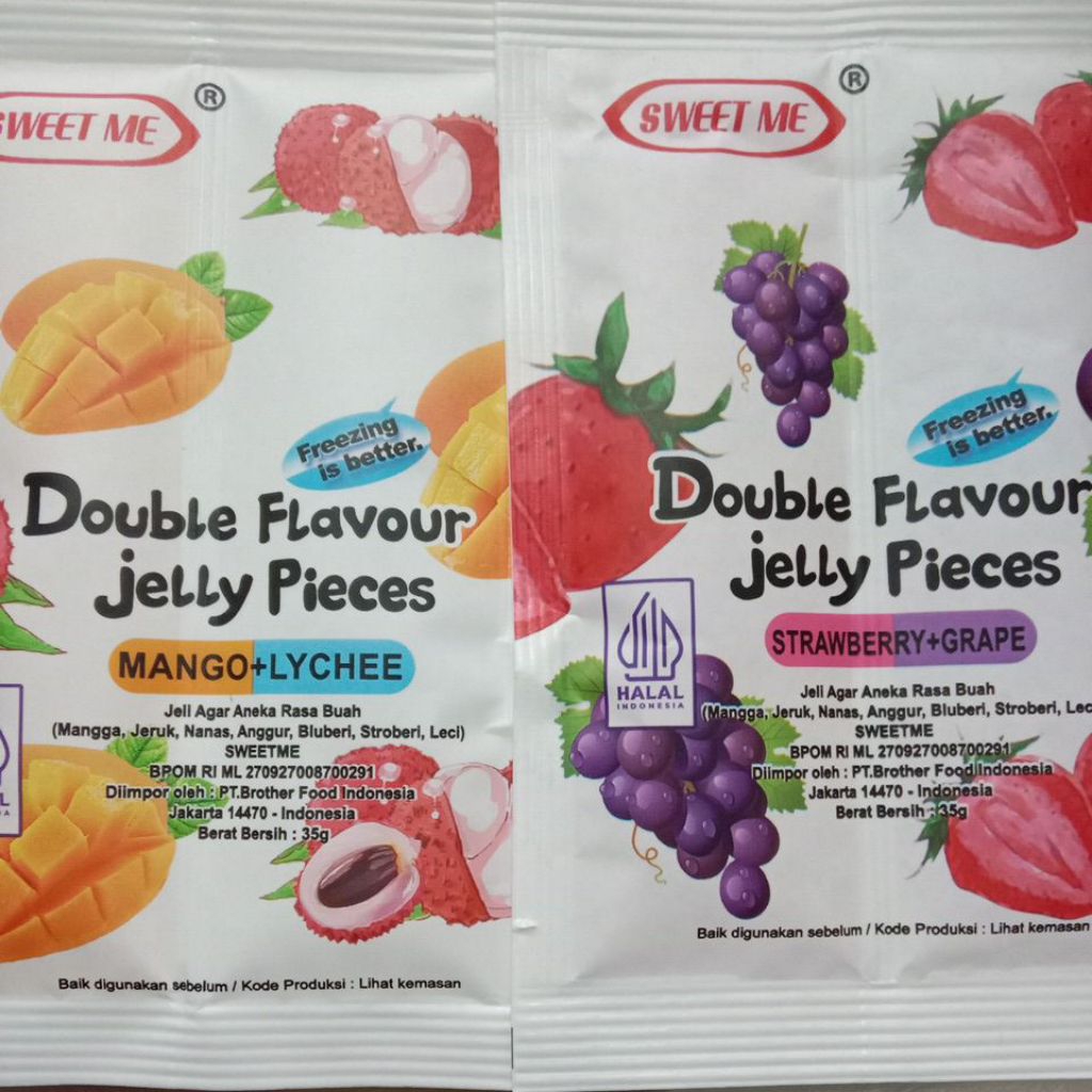 

3pcs Double flavour jelly Pisces/jelly buah sweet me/jelly aneka rasa buah