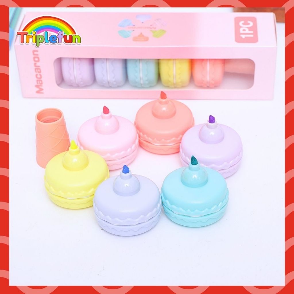 

Highlighter 3D Tumpuk Macaron 1 Set Penanda Kertas Pastel Nwon Marker Textliner Makaron