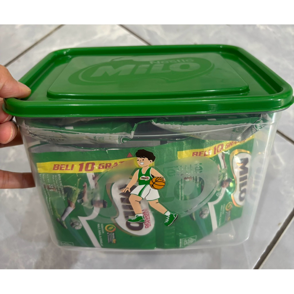 

paket bundling minuman milo drink 3renceng + toples murah berkualitas