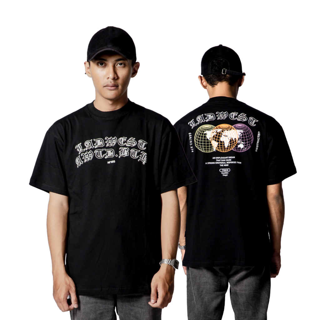 Ladwest - Tshirt Kaos Black Hitam Dimitri