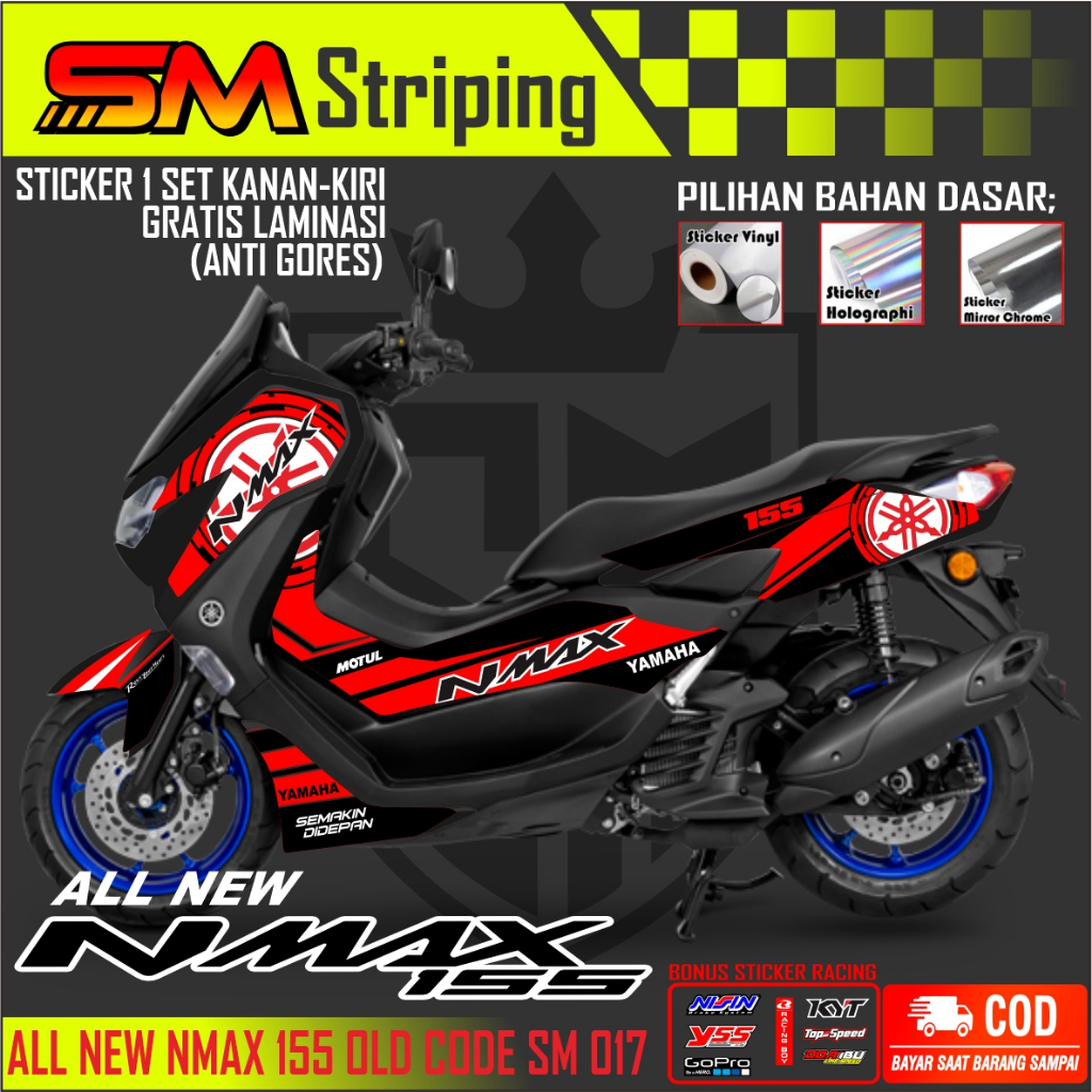 STRIPING MOTOR ALL NEW NMAX 155 STICKER MOTOR NMAX NEW 155 LIST MOTOR YAMAHA NMAX SM 017