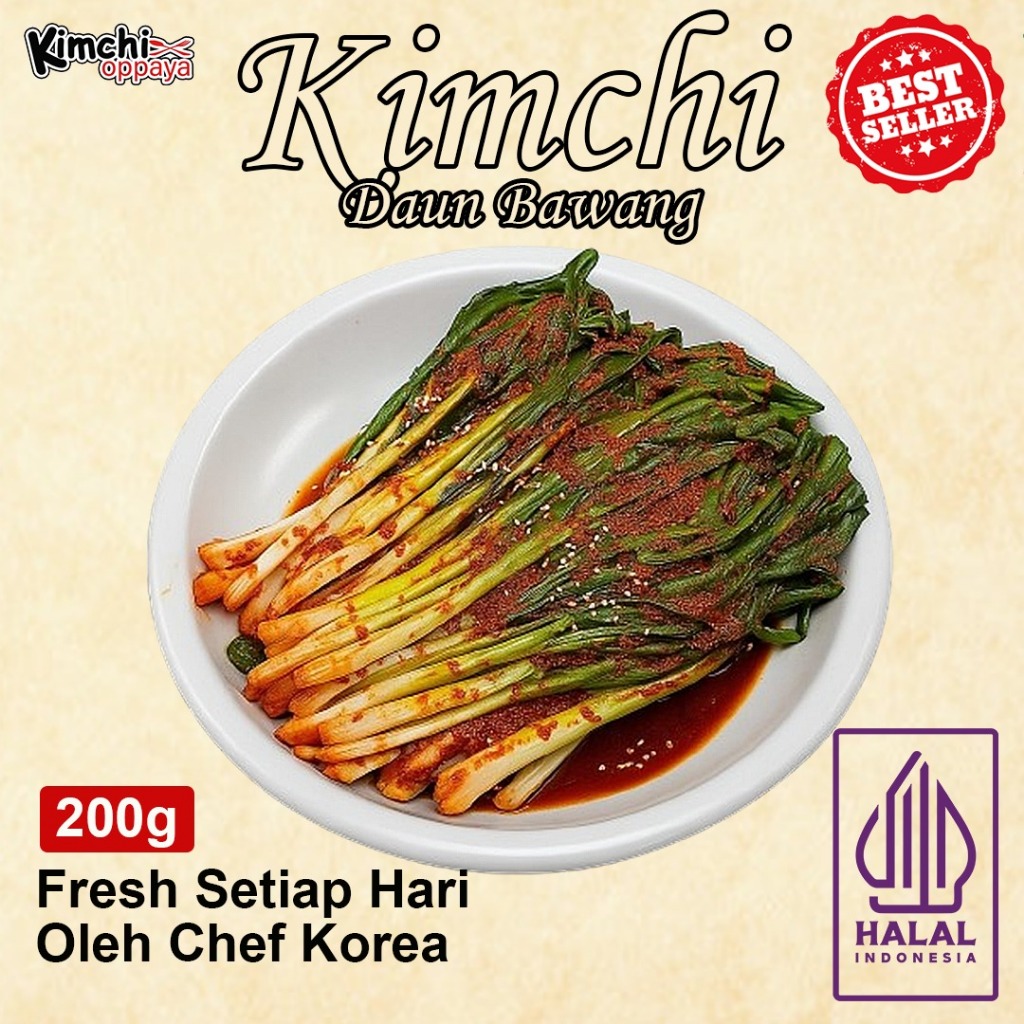 

Kimchi Daun Bawang Korea 200 Gram Halal Pa Kimchi Korean Authentic