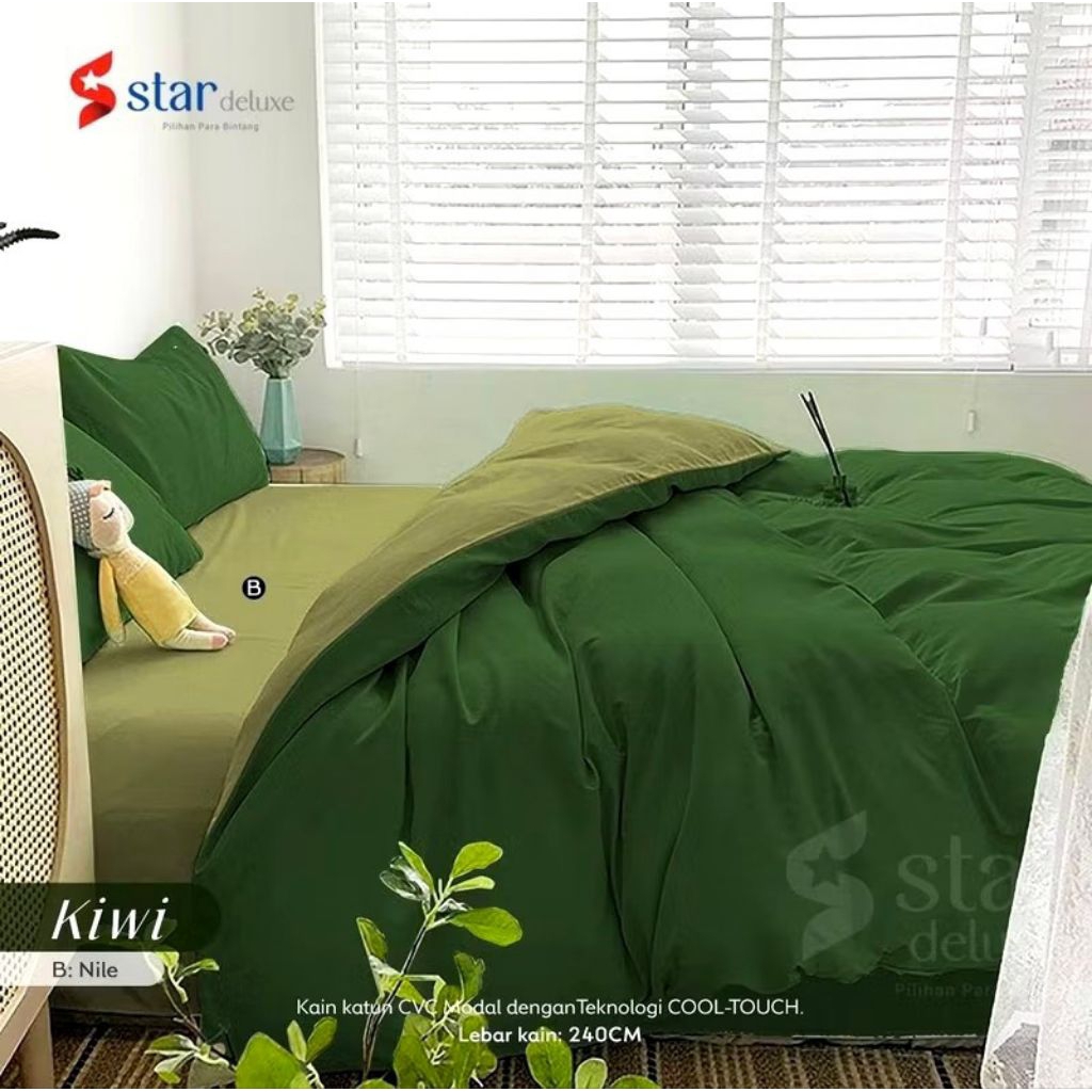 Sprei Set Katun STAR Polos Kiwi