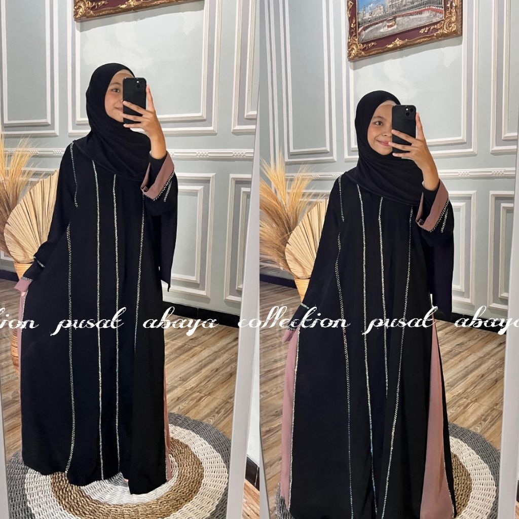 Abaya dubai saudy gamis turkey sudi -jubah polos anak dan dewasa-dress terbaru dan kekinian-fashions